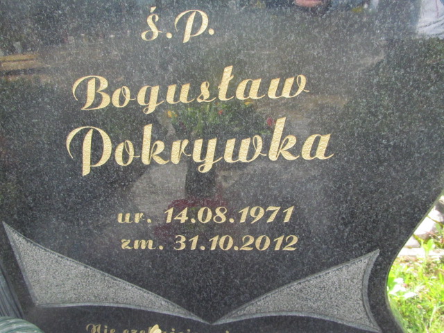 Bogusław Pokrywka  1971 Lubaczów - Grobonet - Wyszukiwarka osób pochowanych