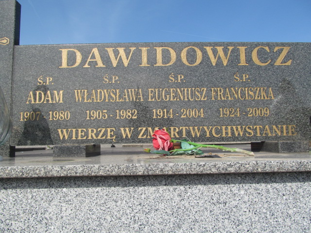 Adam Dawidowicz 1907 Lubaczów - Grobonet - Wyszukiwarka osób pochowanych