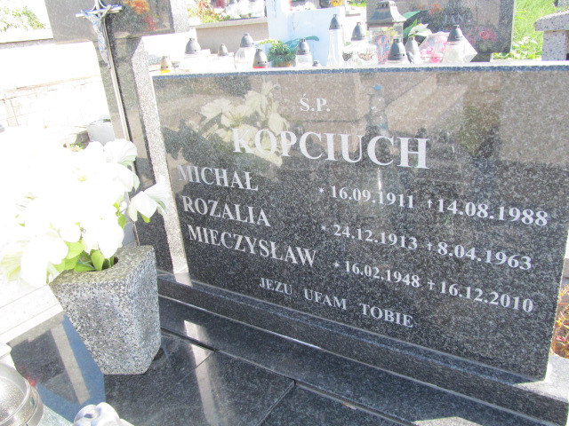 Mieczysław Kopciuch 1948 Lubaczów - Grobonet - Wyszukiwarka osób pochowanych