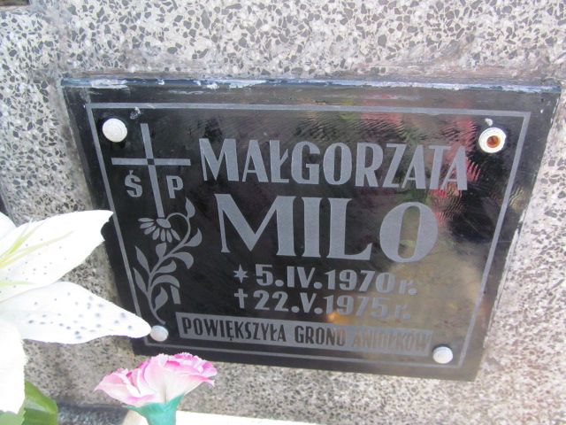 Małgorzata Milo 1970 Lubaczów - Grobonet - Wyszukiwarka osób pochowanych