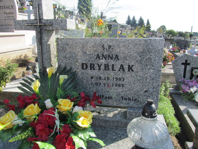 Anna Dryblak 1903 Lubaczów - Grobonet - Wyszukiwarka osób pochowanych