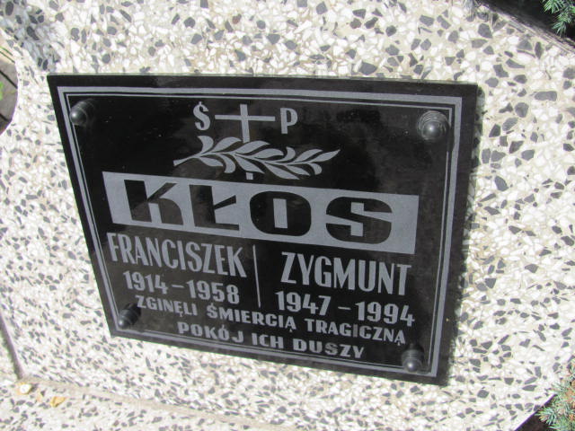 Franciszek Kłos 1913 Lubaczów - Grobonet - Wyszukiwarka osób pochowanych