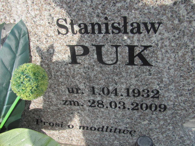 Stanisław PUK  1932 Lubaczów - Grobonet - Wyszukiwarka osób pochowanych