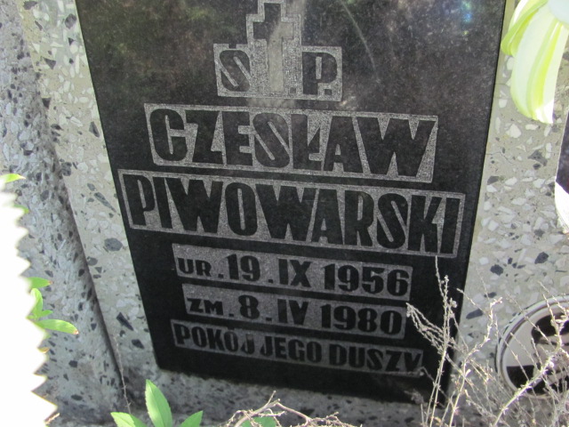 Czesław Piwowarski 1956 Lubaczów komunalny - Grobonet - Wyszukiwarka osób pochowanych