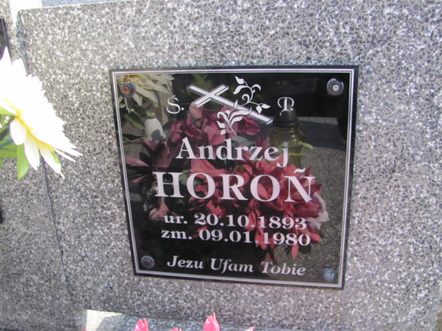 Andrzej Horoń  /HORUŃ/ 1893 Lubaczów - Grobonet - Wyszukiwarka osób pochowanych