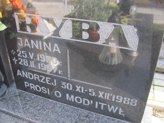 Janina RYBA 1950 Lubaczów - Grobonet - Wyszukiwarka osób pochowanych